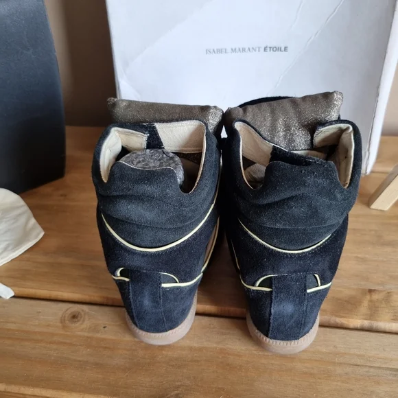 Isabel marant wila sneakers suede black/gold uk 3 Bnwb see description - Picture 3 of 11